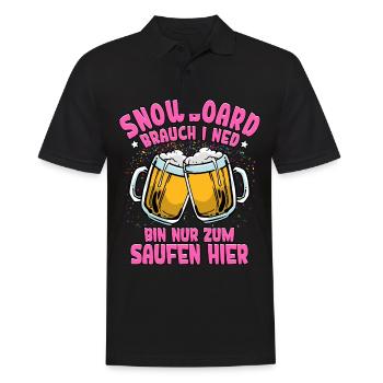 Snowboard - Männer Poloshirt - Schwarz - Vorne - Kai (181cm)