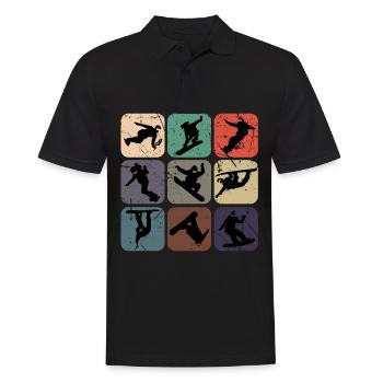 Snowboard - Männer Poloshirt - Schwarz - Vorne - Kai (181cm)