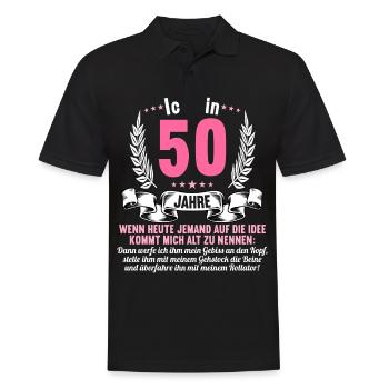 50 Jahre idee mich alt zu nennen 50 Geburtstag - Männer Poloshirt - Schwarz - Vorne - Kai (181cm)