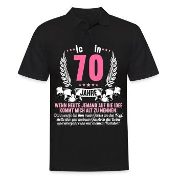 70 Jahre idee mich alt zu nennen 70 Geburtstag - Männer Poloshirt - Schwarz - Vorne - Kai (181cm)