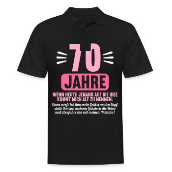 70 Jahre idee mich alt zu nennen 70 Geburtstag - Männer Poloshirt - Schwarz - Vorne - Kai (181cm)