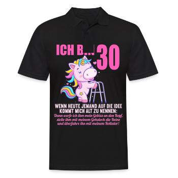 30 Jahre idee mich alt zu nennen 30 Geburtstag - Männer Poloshirt - Schwarz - Vorne - Kai (181cm)