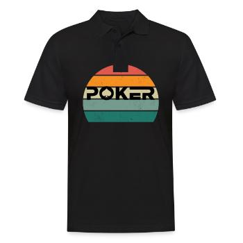 Joueur de poker chance stratégie texas hold'em poker - Polo Homme - noir - Devant - Kai (181cm)