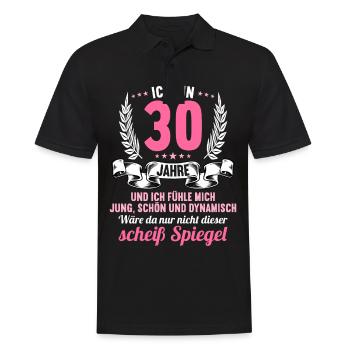 30 Jahre Jung Schön Dynamisch 30 Geburtstag - Männer Poloshirt - Schwarz - Vorne - Kai (181cm)