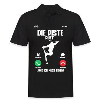 Skifahren Ski - Männer Poloshirt - Schwarz - Vorne - Kai (181cm)