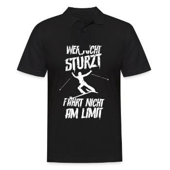 Skifahren Ski - Männer Poloshirt - Schwarz - Vorne - Kai (181cm)