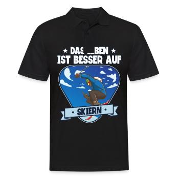 Skifahren Ski - Männer Poloshirt - Schwarz - Vorne - Kai (181cm)