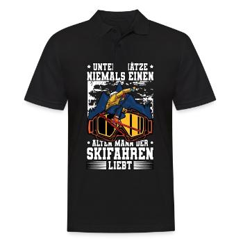 Skifahren Ski - Männer Poloshirt - Schwarz - Vorne - Kai (181cm)