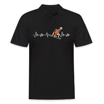 Snowboard - Männer Poloshirt - Schwarz - Vorne - Kai (181cm)