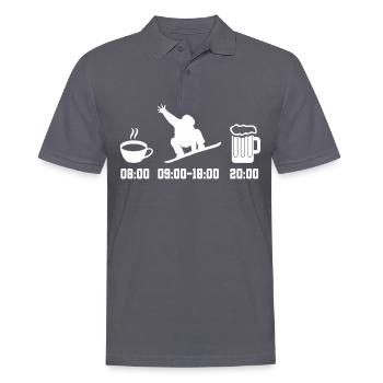 Snowboard - Men's Polo Shirt - charcoal grey - Front - Nico (186cm)