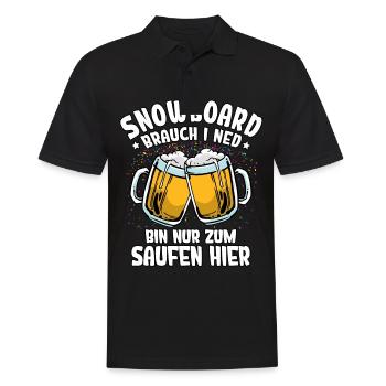 Snowboard - Männer Poloshirt - Schwarz - Vorne - Kai (181cm)