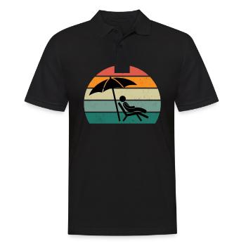Reisen Reisender Reisender Ferien Urlauber Urlaub - Männer Poloshirt - Schwarz - Vorne - Kai (181cm)