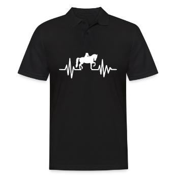 Rider horsewoman horse riding pony horse stable - Men's Polo Shirt - black - Front - Kai (181cm)
