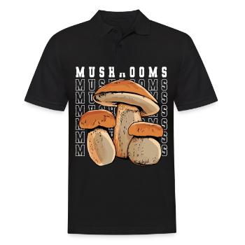 Cueilleur de champignons Recherche de champignons - Polo Homme - noir - Devant - Kai (181cm)