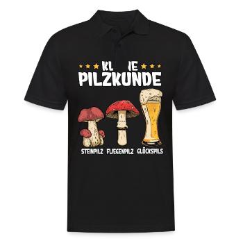 Pilzsammler Pilz Sucher - Männer Poloshirt - Schwarz - Vorne - Kai (181cm)
