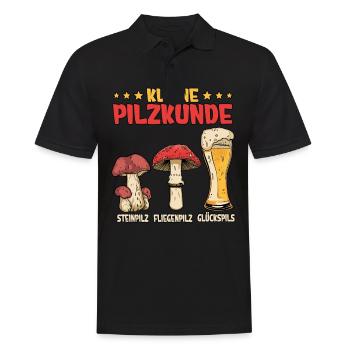 Pilzsammler Pilz Sucher - Männer Poloshirt - Schwarz - Vorne - Kai (181cm)