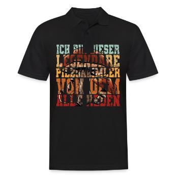 Pilzsammler Pilz Sucher - Männer Poloshirt - Schwarz - Vorne - Kai (181cm)