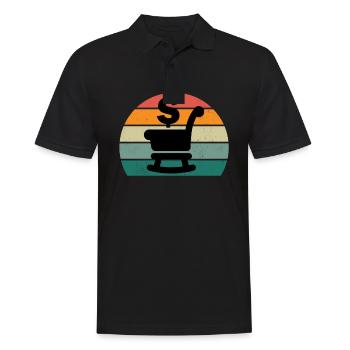 Retraité, Pension de pension Pernsionnaire, Retraité - Polo Homme - noir - Devant - Kai (181cm)