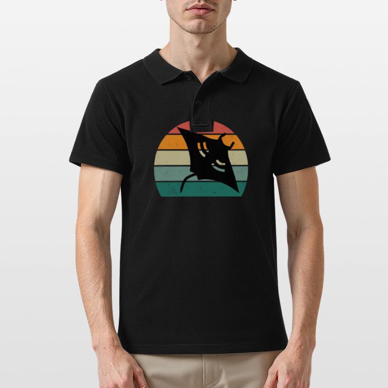 Stingrays Devil Rays Flies Gliding Rays Men's Polo Shirt