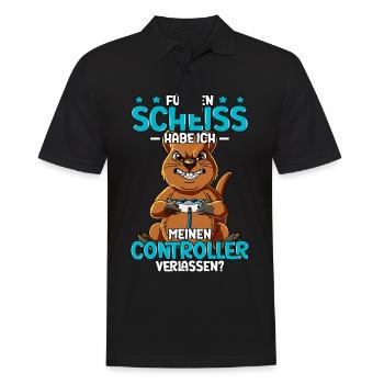 Zocken Gaming - Männer Poloshirt - Schwarz - Vorne - Kai (181cm)