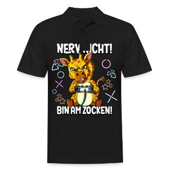 Zocken Gaming Nerv Nicht Bin Am Zocken - Männer Poloshirt - Schwarz - Vorne - Kai (181cm)