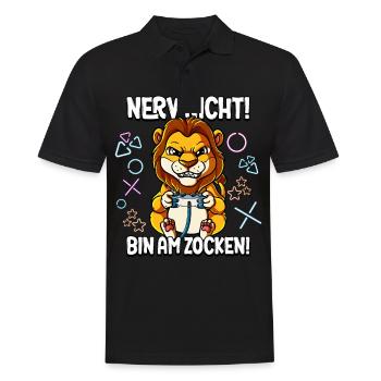 Zocken Gaming Nerv Nicht Bin Am Zocken - Männer Poloshirt - Schwarz - Vorne - Kai (181cm)