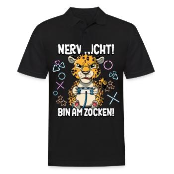 Zocken Gaming Nerv Nicht Bin Am Zocken - Männer Poloshirt - Schwarz - Vorne - Kai (181cm)