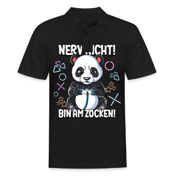 Zocken Gaming Nerv Nicht Bin Am Zocken - Männer Poloshirt - Schwarz - Vorne - Kai (181cm)