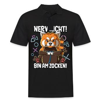 Zocken Gaming Nerv Nicht Bin Am Zocken - Männer Poloshirt - Schwarz - Vorne - Kai (181cm)