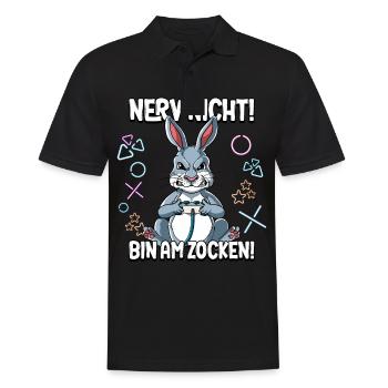 Zocken Gaming Nerv Nicht Bin Am Zocken - Männer Poloshirt - Schwarz - Vorne - Kai (181cm)