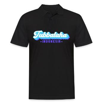 Vintage Urlaub Reise Philippinen Tubbataha - Männer Poloshirt - Schwarz - Vorne - Kai (181cm)