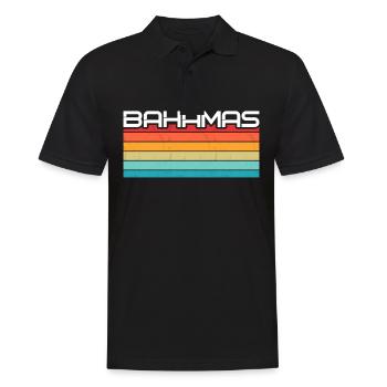 Vintage Holiday Trip Caraïbes Bahamas - Polo Homme - noir - Devant - Kai (181cm)