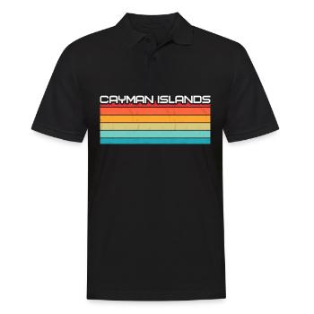 Vintage Holiday Trip Caraïbes Îles Caïmans - Polo Homme - noir - Devant - Kai (181cm)