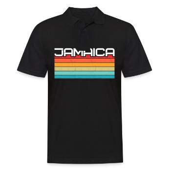 Vintage Holiday Trip Caraïbes Jamaïque - Polo Homme - noir - Devant - Kai (181cm)