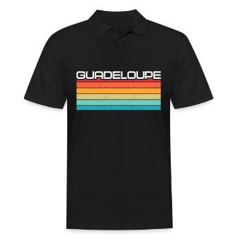 Vintage Holiday Trip Caraïbes Guadeloupe - Polo Homme - noir - Devant - Kai (181cm)