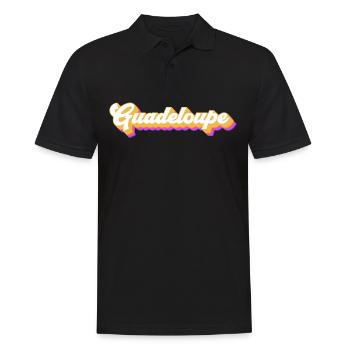 Vintage Holiday Trip Caraïbes Guadeloupe - Polo Homme - noir - Devant - Kai (181cm)