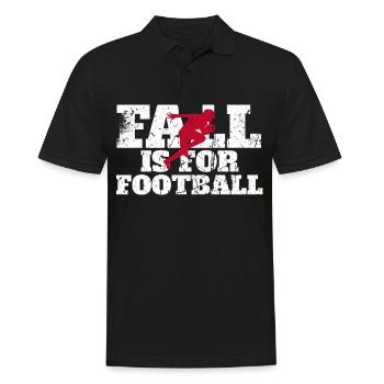 American Football Spieler Fall Is For Football - Männer Poloshirt - Schwarz - Vorne - Kai (181cm)