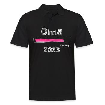Oma 2023 loading Omi Gandma Oma - Männer Poloshirt - Schwarz - Vorne - Kai (181cm)