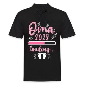 Oma 2023 loading Omi Gandma Oma - Männer Poloshirt - Schwarz - Vorne - Kai (181cm)