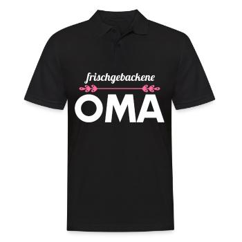 frischgebackene Oma Omi Gandma Oma - Männer Poloshirt - Schwarz - Vorne - Kai (181cm)