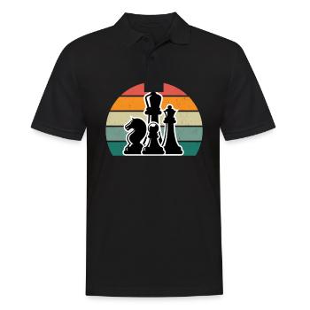Chess Player Chess Player King Checkers Chess - Men's Polo Shirt - black - Front - Kai (181cm)