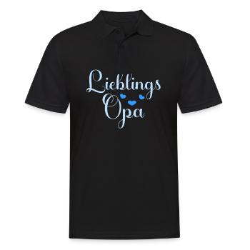 Lieblings Opa Opi Grandpa witziges lustiges Opa - Männer Poloshirt - Schwarz - Vorne - Kai (181cm)