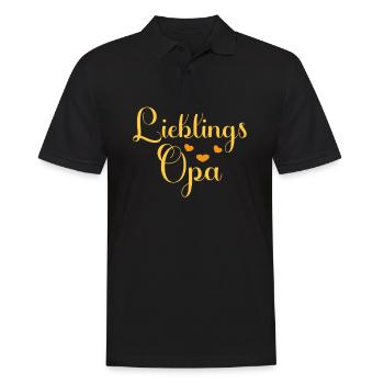 Lieblings Opa Opi Grandpa witziges lustiges Opa - Männer Poloshirt - Schwarz - Vorne - Kai (181cm)