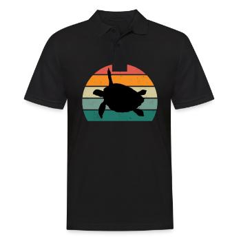 Turtles Turtle Shell Lizard Reptiles Reptiles - Men's Polo Shirt - black - Front - Kai (181cm)