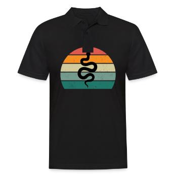 Snake Boa Reptiles Strangler Snake Poisonous Snake - Men's Polo Shirt - black - Front - Kai (181cm)