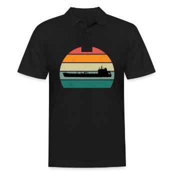 Ship Boat Boats Yachts Captain Ships - Men's Polo Shirt - black - Front - Kai (181cm)
