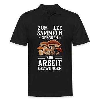 Pilzsammler Pilz Sucher - Männer Poloshirt - Schwarz - Vorne - Kai (181cm)
