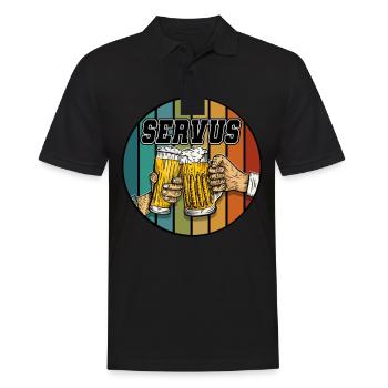 Servus - Männer Poloshirt - Schwarz - Vorne - Kai (181cm)