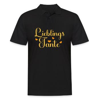 LieblingsTante. Nichte Neffe Baby Tanten - Männer Poloshirt - Schwarz - Vorne - Kai (181cm)