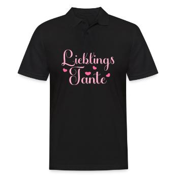 LieblingsTante. Nichte Neffe Baby Tanten - Männer Poloshirt - Schwarz - Vorne - Kai (181cm)